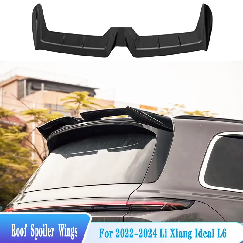 

For 2022--2024 LiXiang Ideal L6 Rear Window Roof Spoiler Wings Tail Wings Sport Styling ABS Plastic Tuning Body Kit Accessories