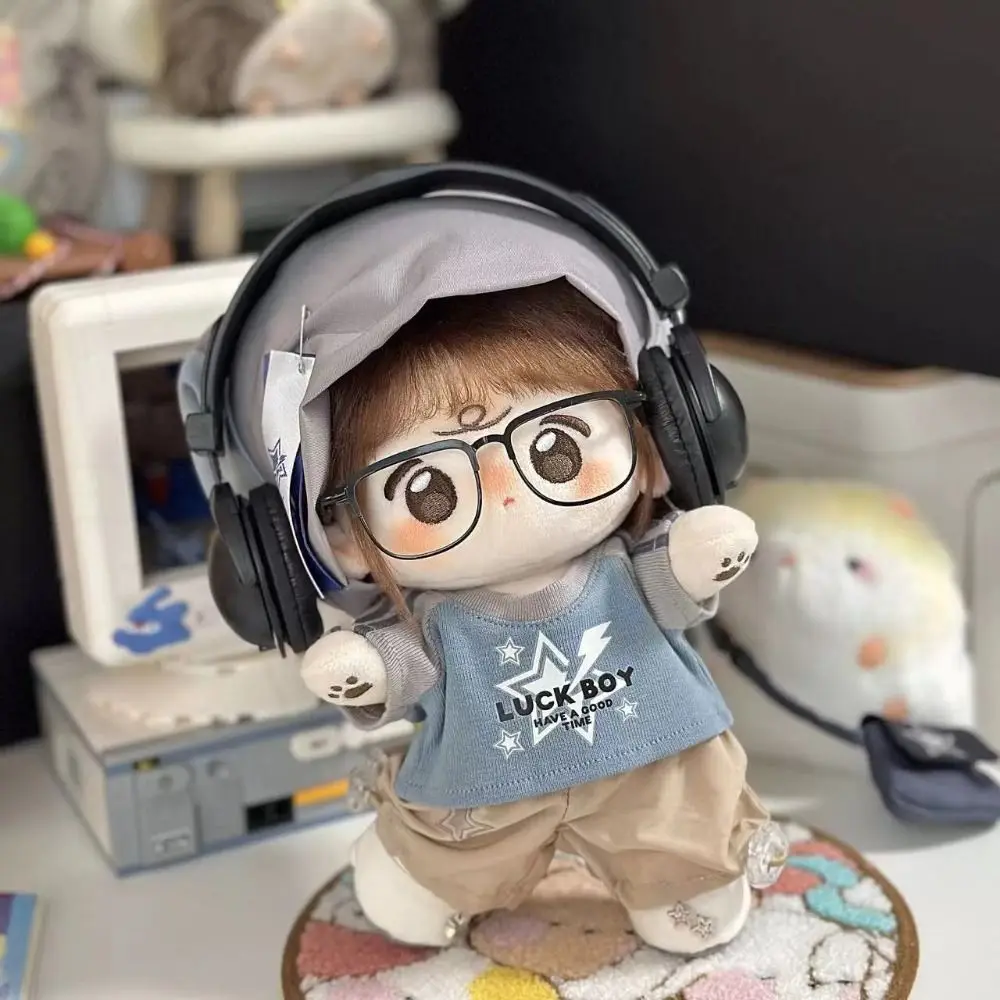 

Hoodie 20cm Plush Toy Clothes Baseball Hat Set Shoulder Strap Cotton Doll Clothes Sportswear Clothing Plush Toy Clothes