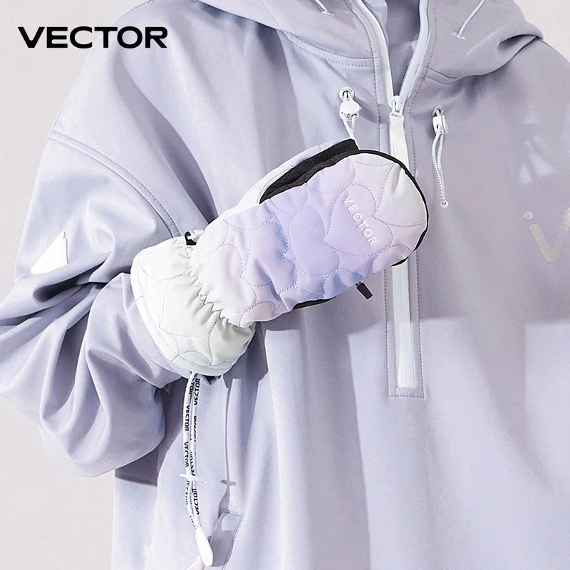 VECTOR-guantes de esquí de invierno para hombre y mujer, guantes de Snowboard térmicos y cálidos para pantalla táctil, antideslizantes y a prueba de