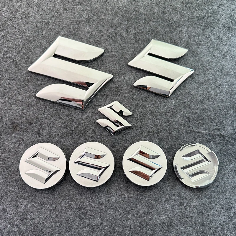

For Suzuki Vitara Front Grille Emblem Rear Trunk Badge Chrome silvery Logo Car Exterior Sticker Decal Accessories