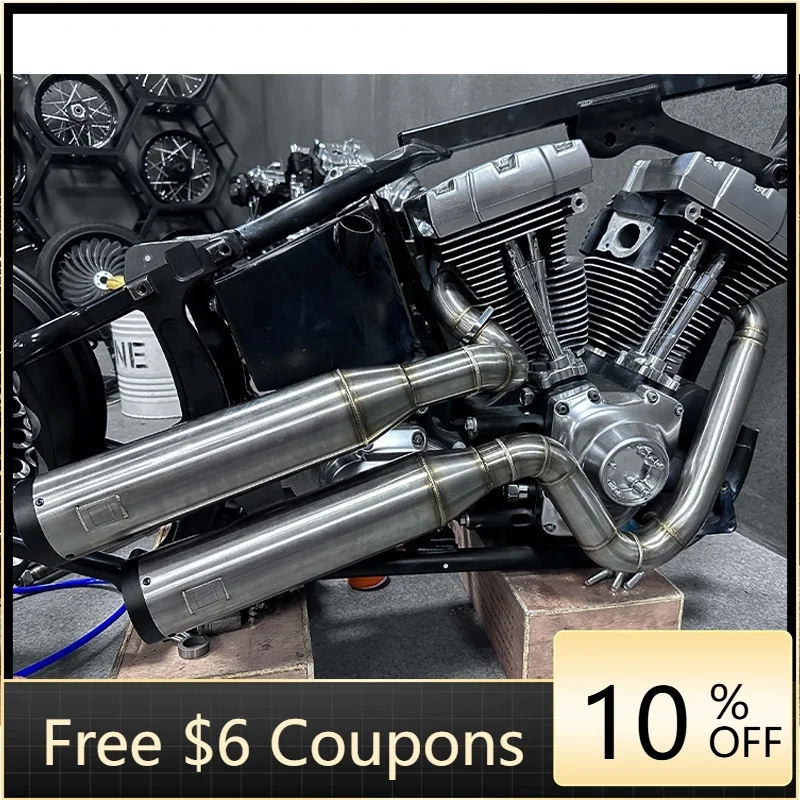 

STLF 2018-2023 HD Softail из титанового сплава, производительность выхлопной системы, новые детали корпуса рамы мотоцикла 2-в-2 из нержавеющей стали