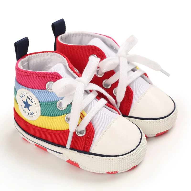 รองเท้าเด็กผู้หญิงผ้าใบ Casual Boys Soft Sole Non-SLIP ทารกแรกเกิดเด็ก Walker Anti SLIP กีฬารองเท้าผ้าใบ 0-18 เดือน
