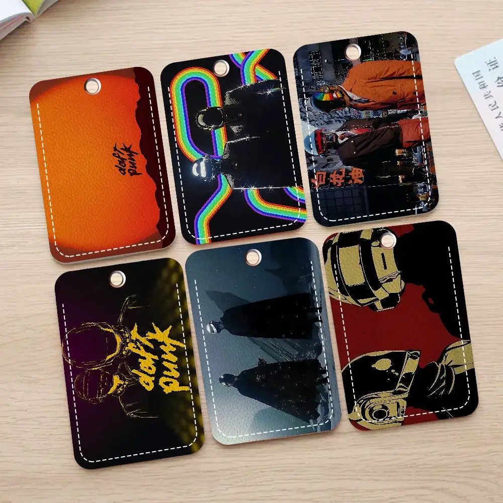 

A-Around T-The W-World Daft Punk Bank Card,Subway, Bus Card Holder Keychain Key Ring Door Access Tags ID Card Case Keychain