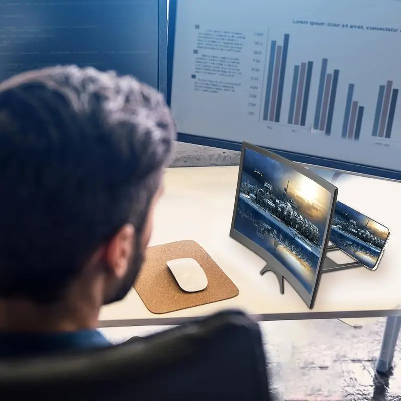 14 Inch Mobile Phone Screen Amplifier 3D Magnifying Glass Stand Magnifier HD Video Amplifier Phone Stand Enlarged Screen Bracket