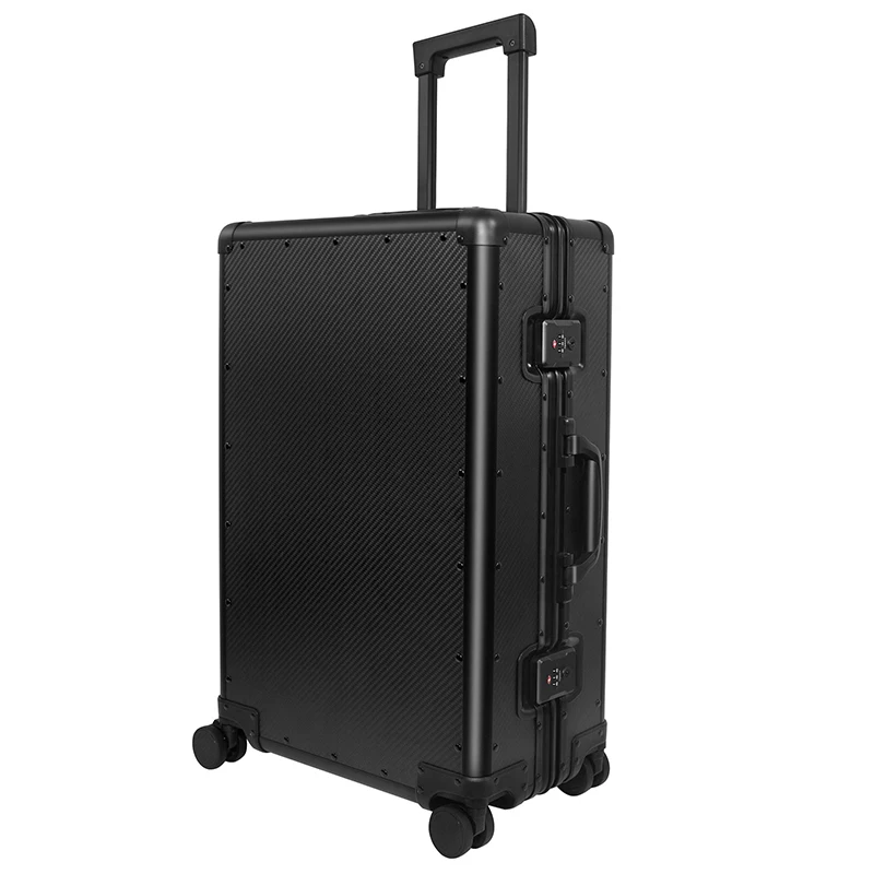 

Дорожный чемодан из углеродного волокна 20/24/26 дюймов, ручная кладь, чемодан на колесиках с алюминиевой рамой, деловой посадочный чемодан