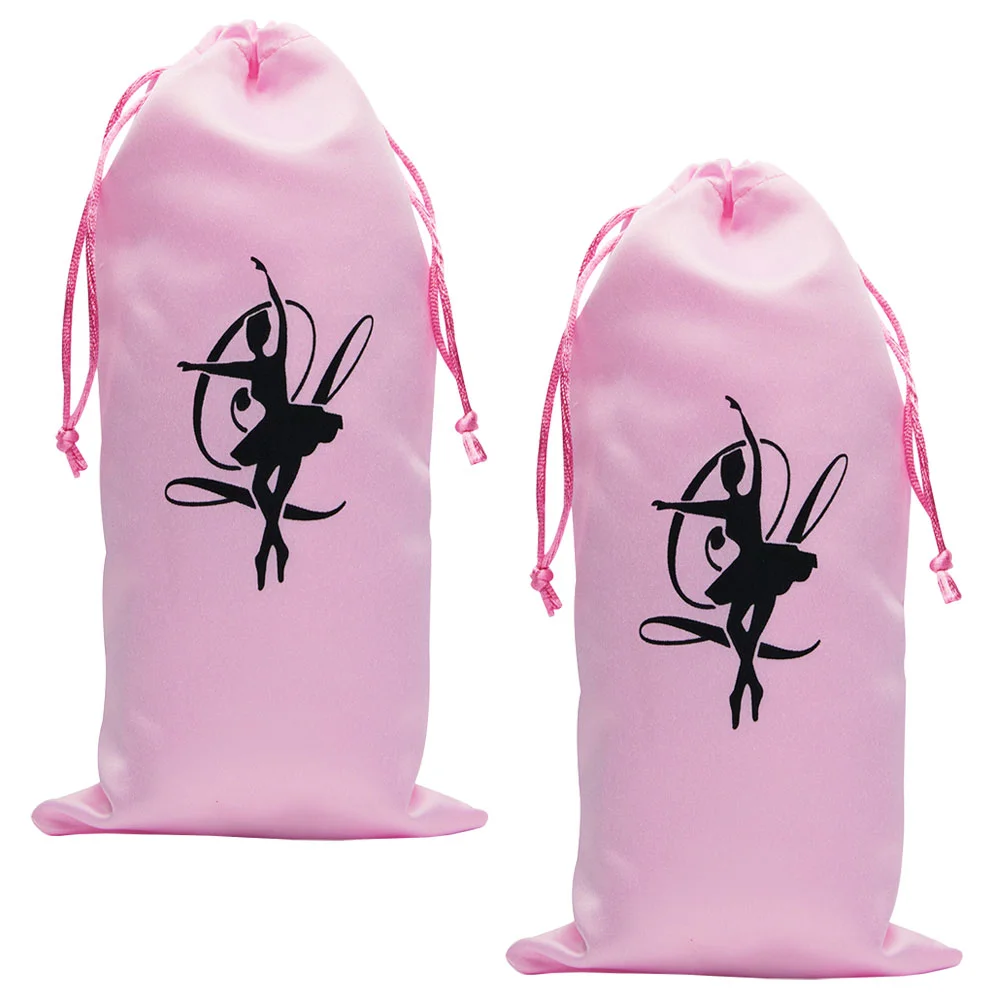 

2 Pcs Ballet Shoe Bags Dance Storage for Girls Organizer Drawstring Carrying Child