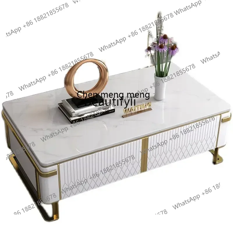 

cc182R11 Post-Modern Affordable Luxury Style Coffee Table TV Cabinet Simple Marble Tea Table Living Room Home Small Table