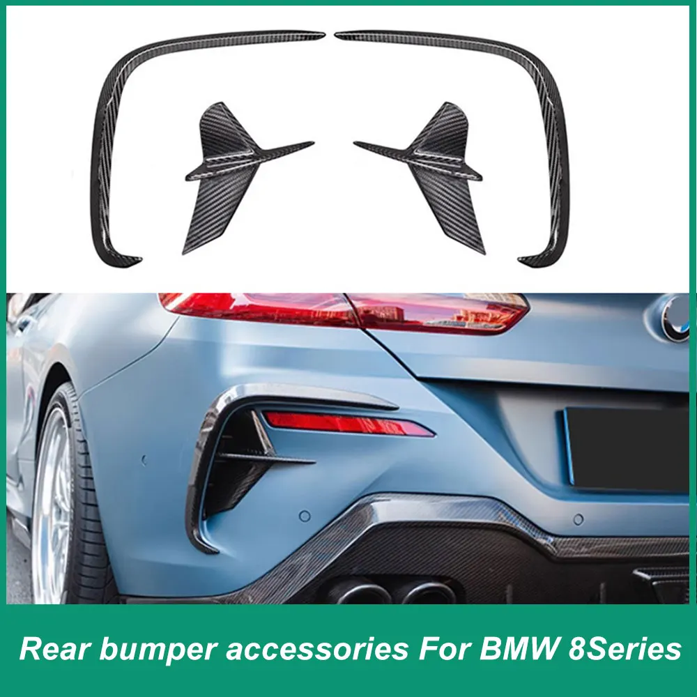 For BMW 8 Series Convertible G14 G15 G16 2018-2021 Rear Bumper Spoiler Windblade Endless Diverter Carbon Fiber Material Accessor