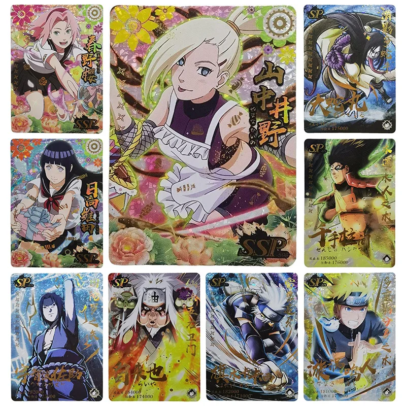 Anime NARUTO Rare SP SSP Refraction Foil Haruno Sakura Hyuga Hinata Yamanaka Ino Toys for boys Collectible Card Birthday Present