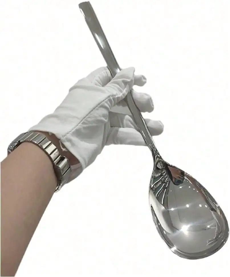 

12 Inch Heavy Duty Serving Spoon 18/10 Stainless Steel Long Handle Extra Large Capacity Catering Kitchen Utensil