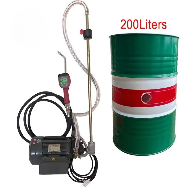 220V1500W Industrial Durable AC Electric Oil Pump for High Viscosity With Presetting Digital Oil Meter