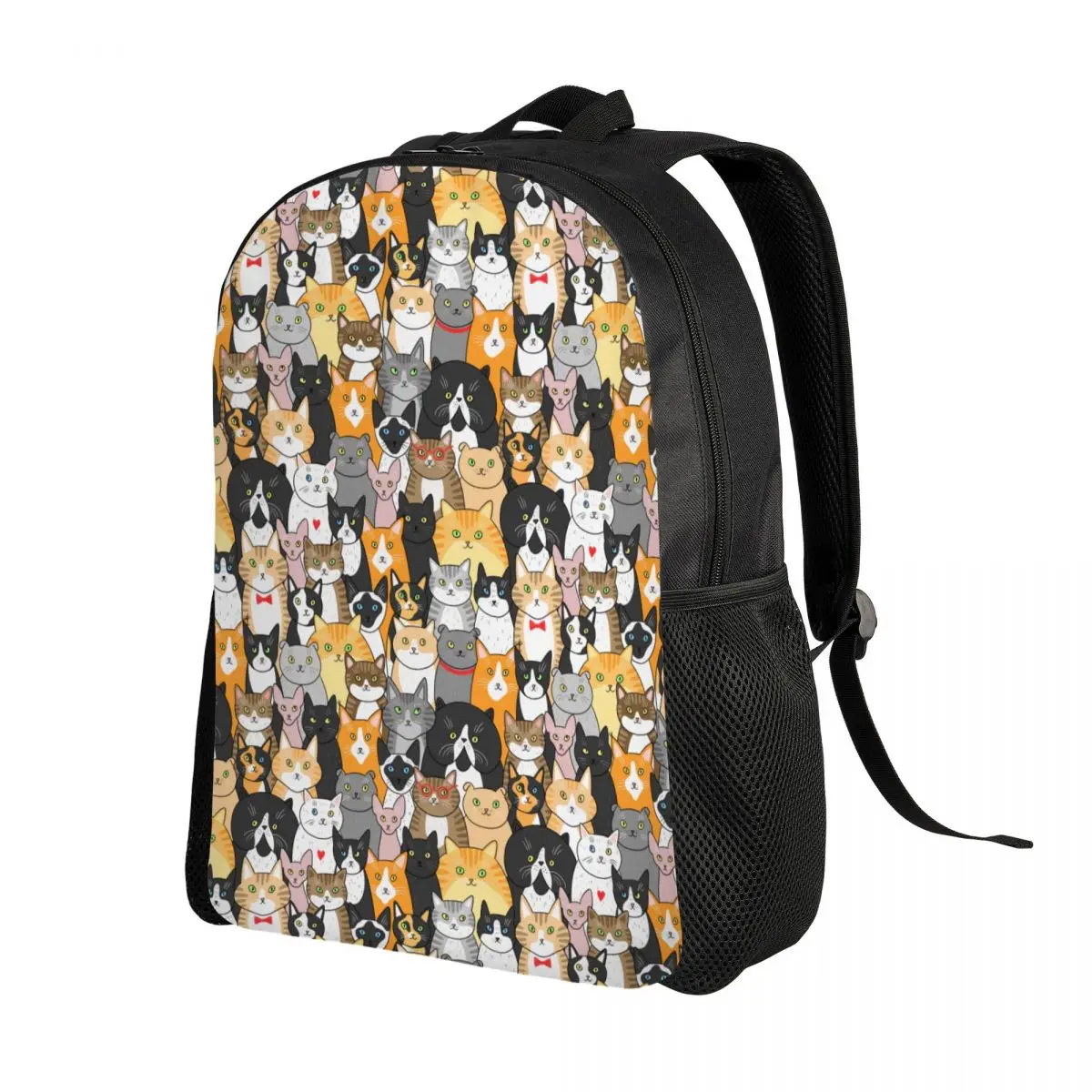 Custom Cute Cats Pattern Animal Pet Backpacks for Men Women School College Student Bookbag Fits 15 Inch Laptop Bags