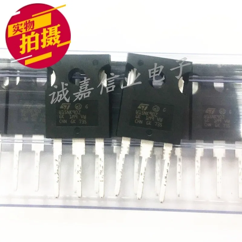 5pcs/Lot STW15NK90Z TO-247-3 W15NK90Z MOSFET N-Ch 900 Volt 15 Amp Zener SuperMESH Operating Temperature:- 55 C-+ 150 C