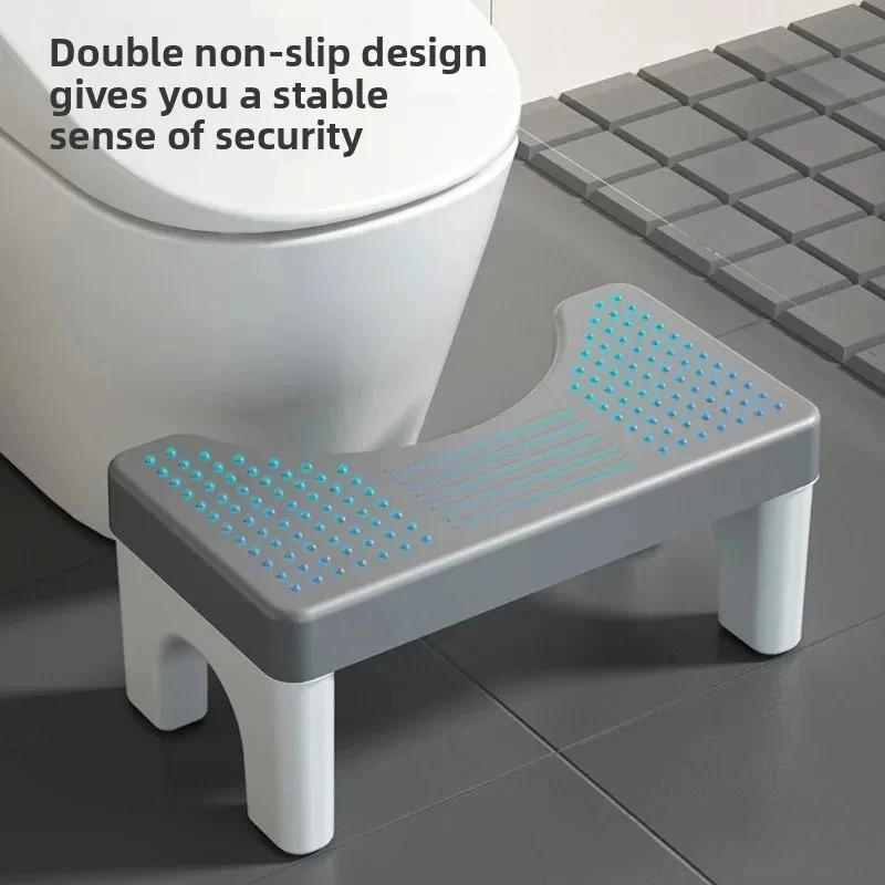 From China Thickened Toilet Stool Home Use Bathroom Chair Children Pregnant Women Footrest Plastic Material