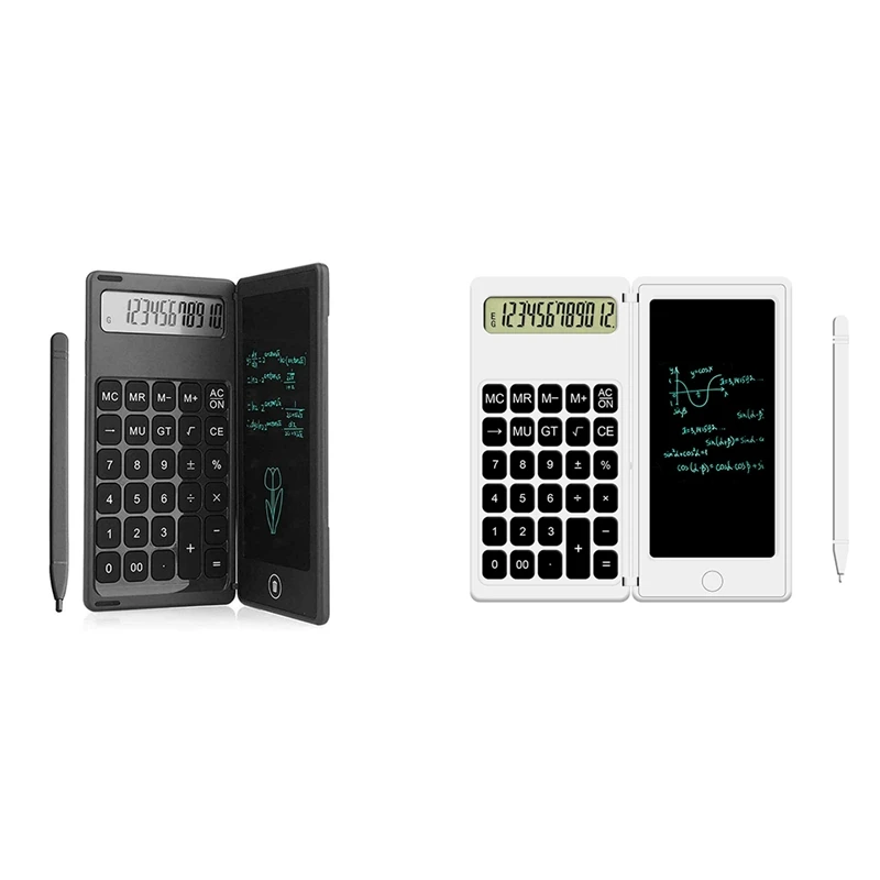 Calculator, Standard Desktop Calculator With 12 Digits Large LCD Display And 6-Inch Office Writing Tablet