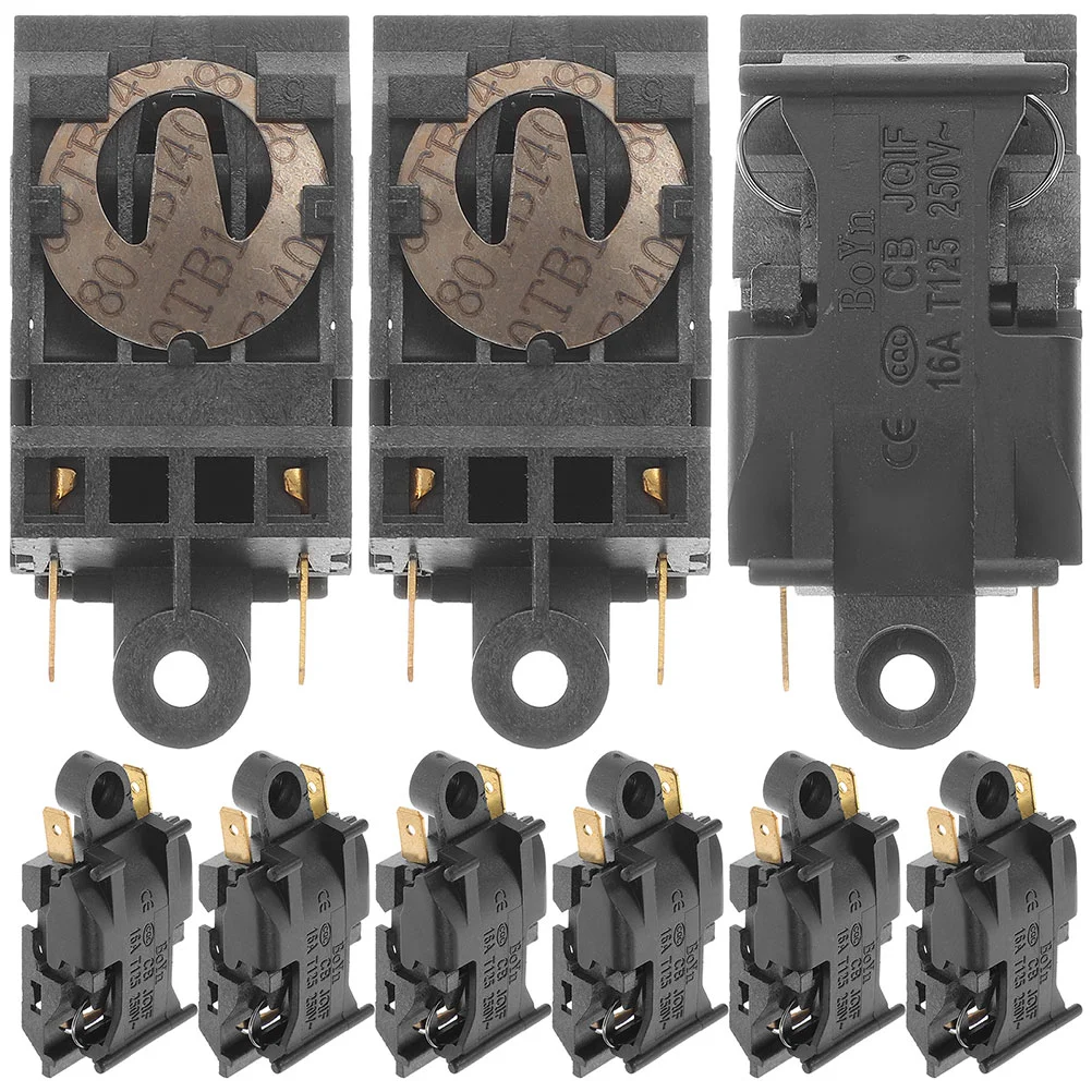 20 pçs chaleira elétrica temperatura para aparelhos elétricos tipo botão de metal termostato térmico para cafeteiras abs