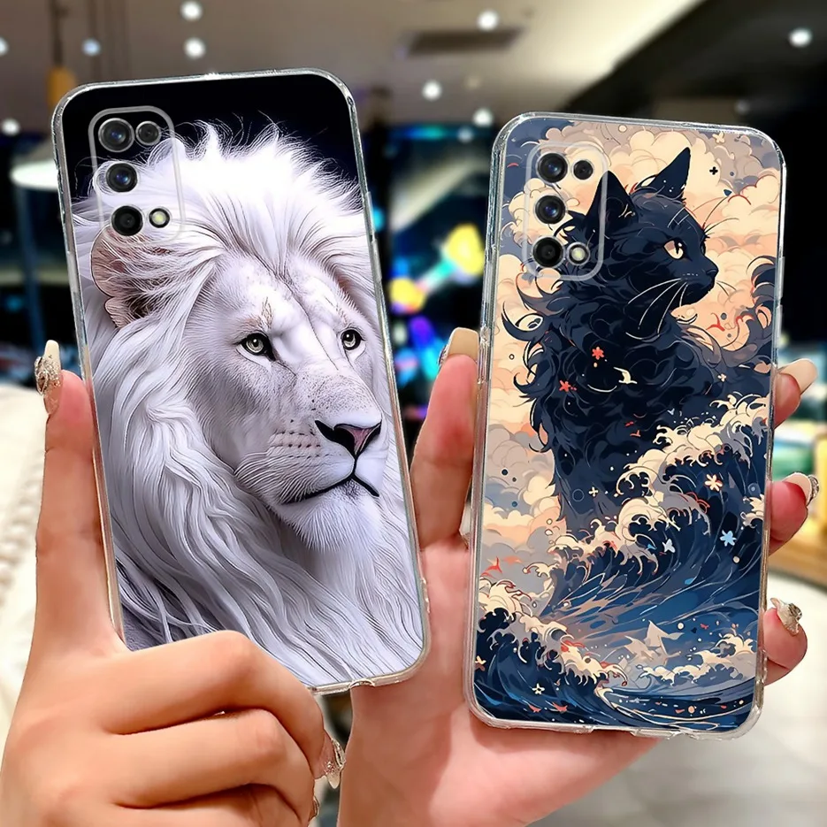 For Realme 7 Pro Case RMX2170 Colorful Flowers Painted Cover Soft Silicone Phone Case For Realme 7 5G RMX2111 Realme7 Pro Fundas