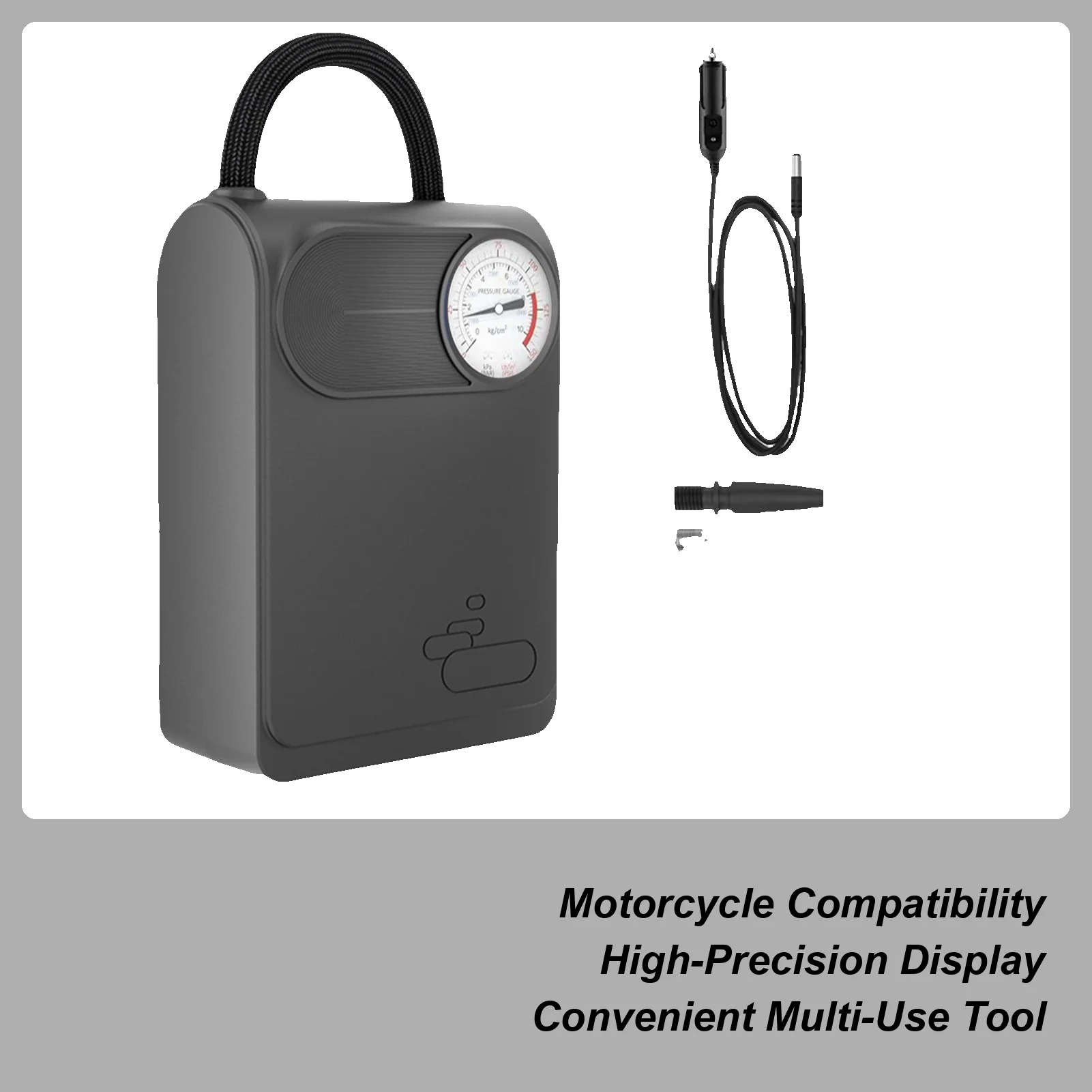 

Воздушный насос для шин, цифровой дисплей, проводной автомобильный инструмент для накачивания, умный воздушный насос для автомобильных шин, мотоциклов, велосипедов