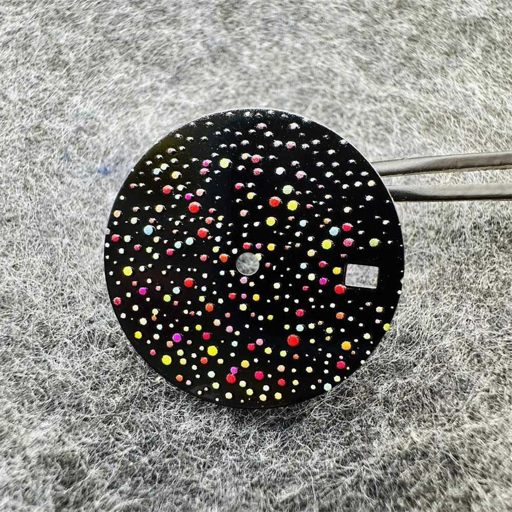 28.5mm Colourful Dots Watch Dial for NH35/ NH36/ 4R Movement Fashion Watch Faces Watch Modification Accessories