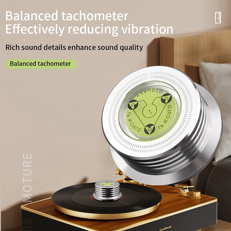 YYAUDIO Universal 50Hz LP Vinyl Record Player Disc Turntable Stabilizer With Level Aluminum Alloy Weight ClampMusic Player