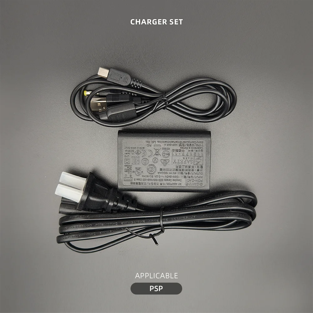 

Carregador de parede doméstico com tomada ue/eua, adaptador ac, cabo de alimentação para sony psp/psv host accu psp1000/2000/300