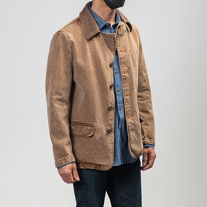 Costume de cosplay en denim occidental pour homme, veste marron et chemise bleue, bretelles de chapeau, même style, jeu RDR2, Arthur Morgan