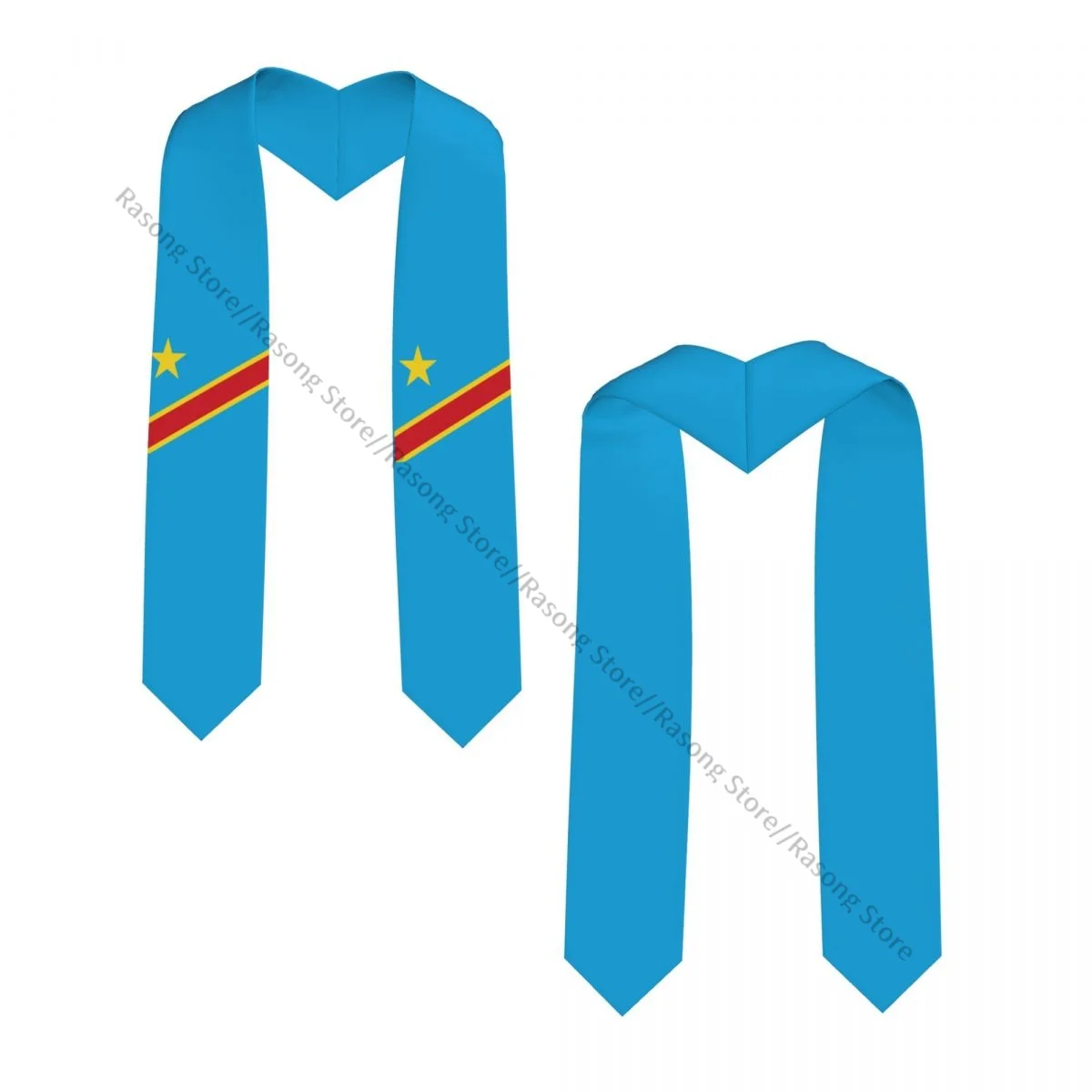 Congo Flag Unisex Adult Graduation Stole Shawl for Academic Commencements Celebration Uniform