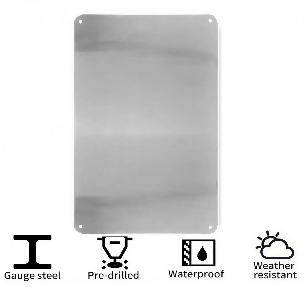 Aluminum metal sign wall decor, silver revolver brass bullet black mat rusted plaque for gun room man cave indoor decor - view 4