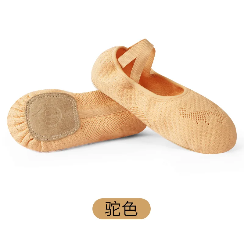 Upgraded High Quality Kids Girls Women Men Boys Flesh Tan Lace-up Free Dance Shoes Ballet Flats