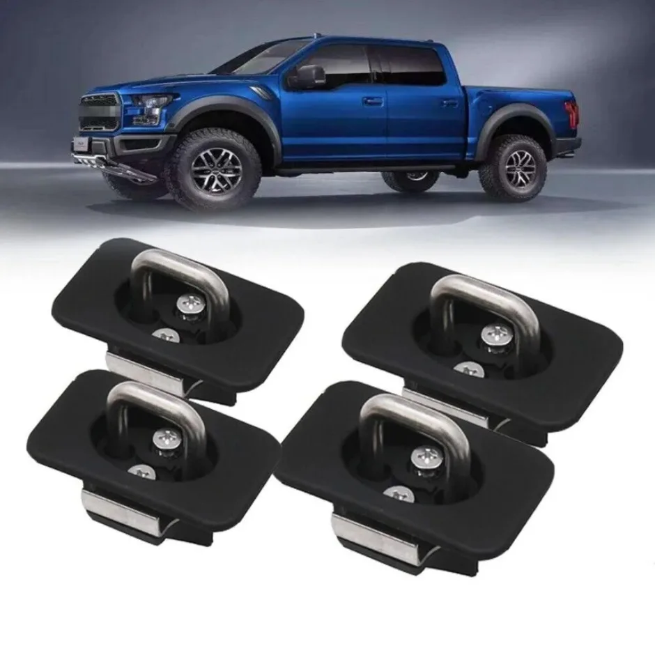 4pcs Car Retractable Trailer Hitch Fastener Tie Down Anchors Compatible fit For Truck F150/F250/F350 Car Accessory Products