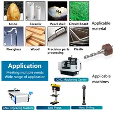 Mini CNC Drill Bits Set 10pcs 0.6-1.5mm #5