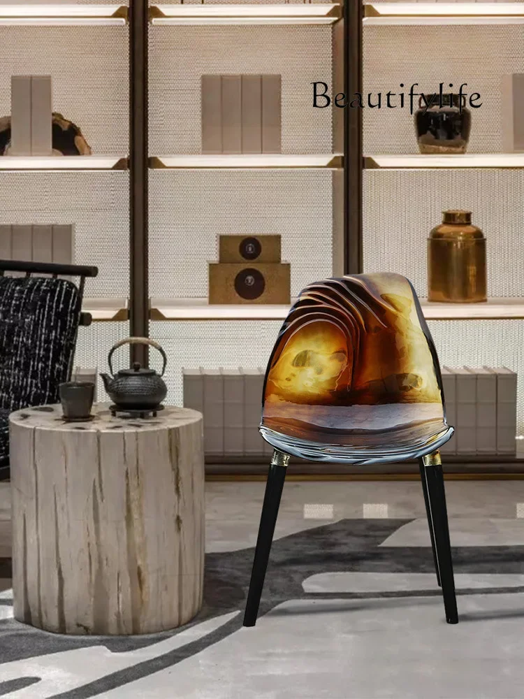 TTTransparent Light Luxury Epoxy Resin High-End Chair Living Room And Tea Room Dining-Table Decoration Art Sculpture