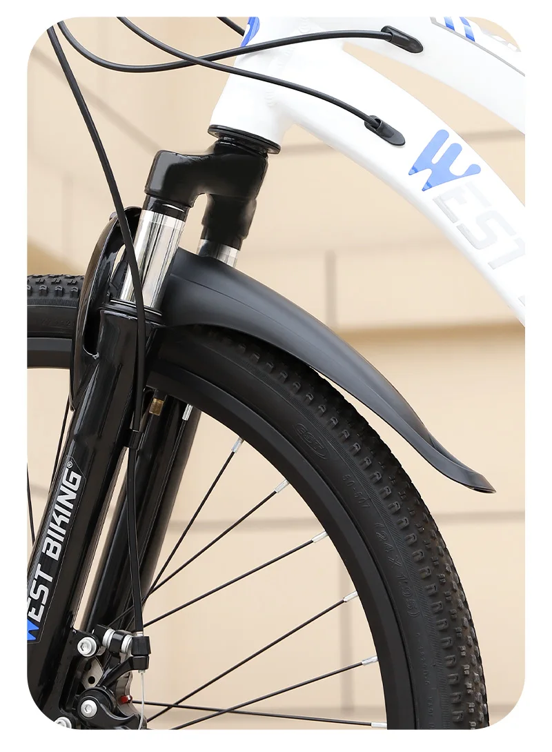 WEST BIKING Breite Fahrrad-Schutzbleche, Hohlschutzblech-Set für 20-24 Zoll Mountainbikes, für Regenfahrten auf dem Trail, aus strapazierfähigem PP-Kunststoff – Detail 14