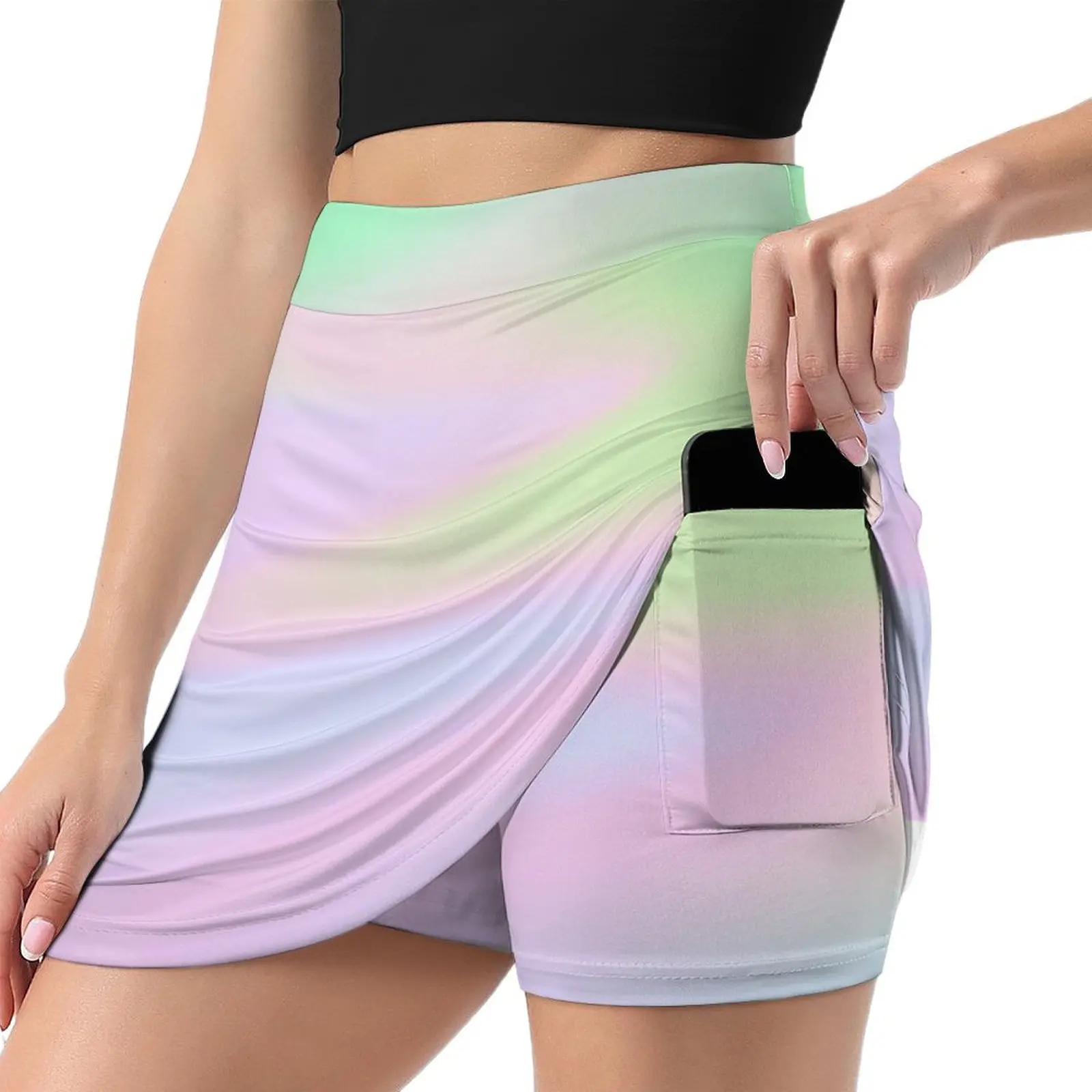 H.I.P.A.B - Holographic Iridescent Pantone Aesthetic Background pt 4 Mini Skirt Woman short skirt Female dress