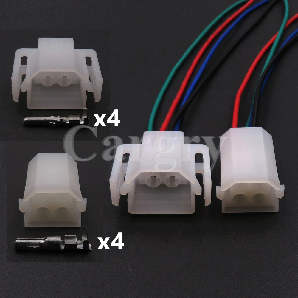 1 Set 4P Car Male Plug Female Socket Auto Cable Harness Adapter Automobile Starter Plastic Housing Unsealed Connector