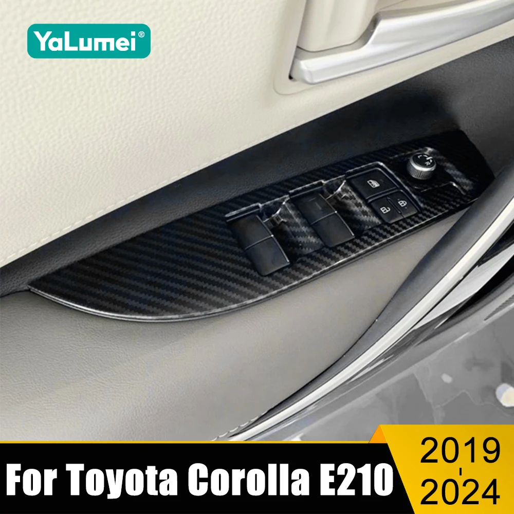 

For Toyota Corolla E210 2019-2021 2022 2023 2024 Hybrid ABS Car Window Switch Panel Adjust Cover Trim Stickers Strips Garnish