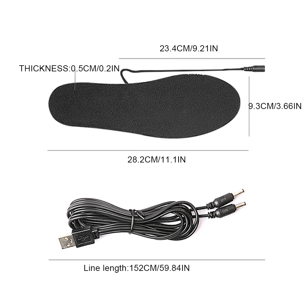 USB อุ่นรองเท้า Insoles ไฟฟ้ารองเท้า Pad ล้างทําความสะอาดได้ Foot Warming Pad ไฟฟ้า Heated Insoles สําหรับฤดูหนาวตกปลาตกปลา