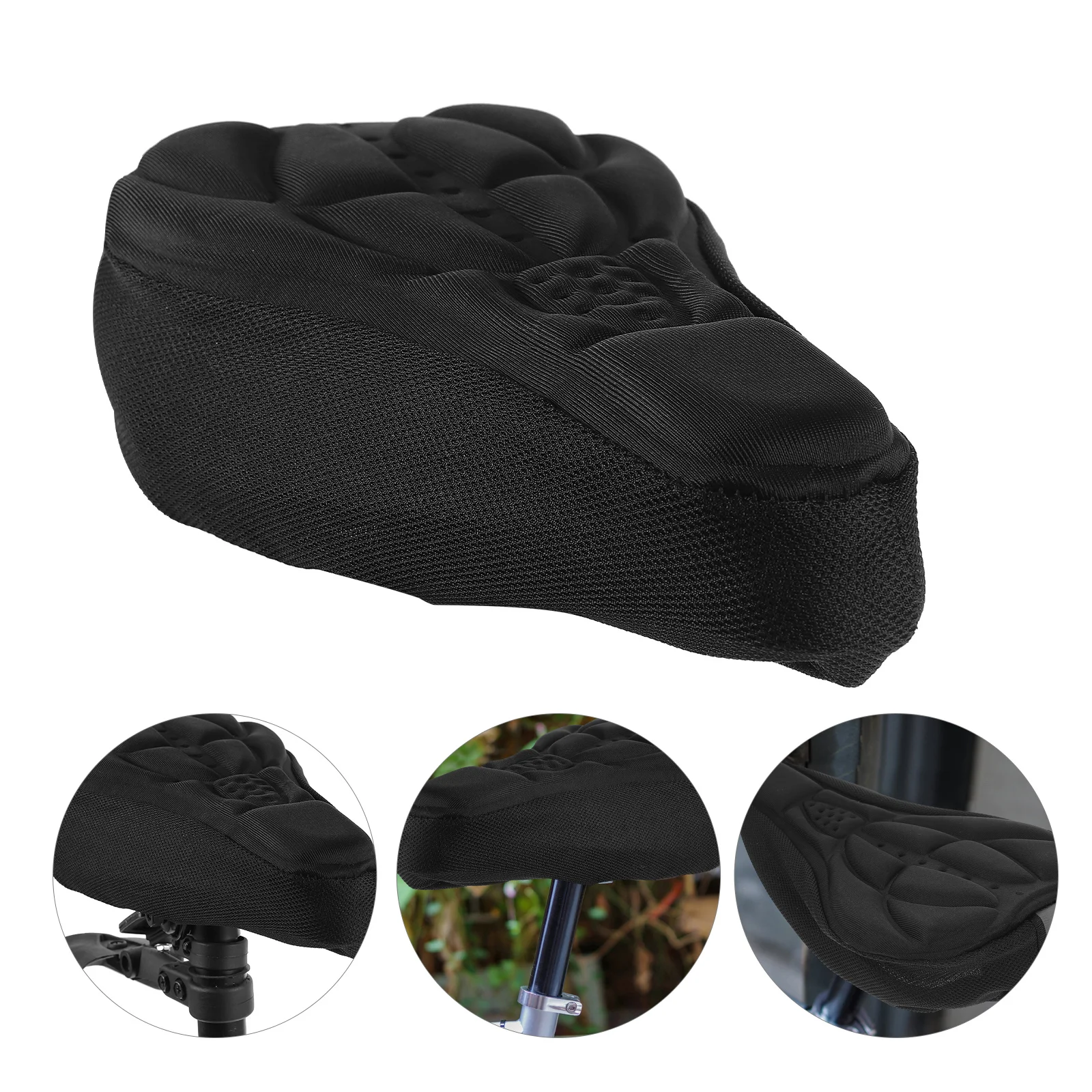

Bicycle Seat Cover 3D Thick Sponge Universal Size Black Bike Saddle Cushion For Mountain Bike Road Cycling Breathable