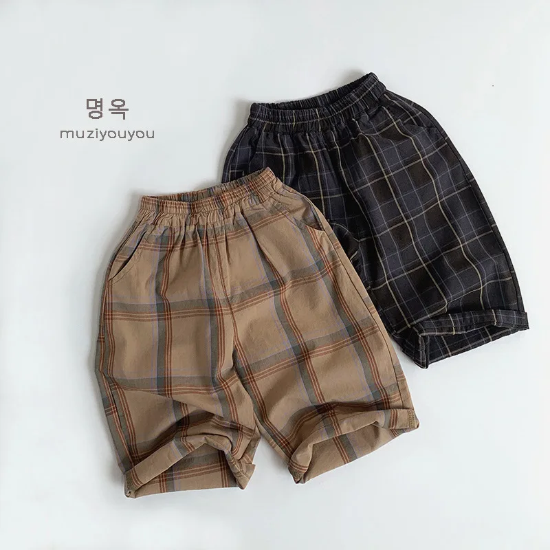 

Children's Checkered Pants for Spring and Summer 2025, New Men's and Women's Baby Pants Wholesale