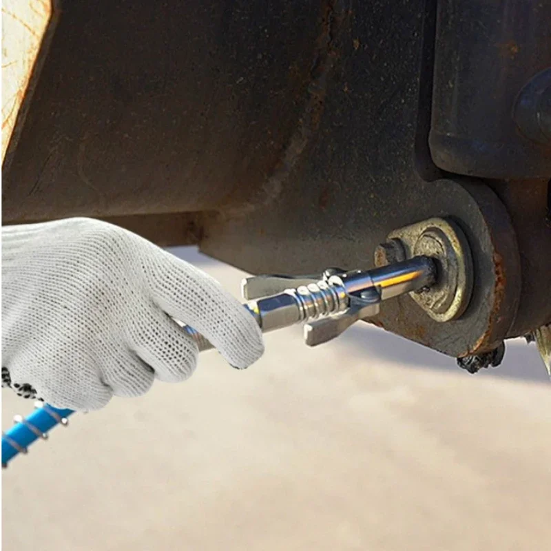 10000PSI High Pressure Grease Coupler Nozzle Hose Pump Syringe Grease Gun NPT1/8 Adapter Brake Oil Change Car Auto Repair Tool