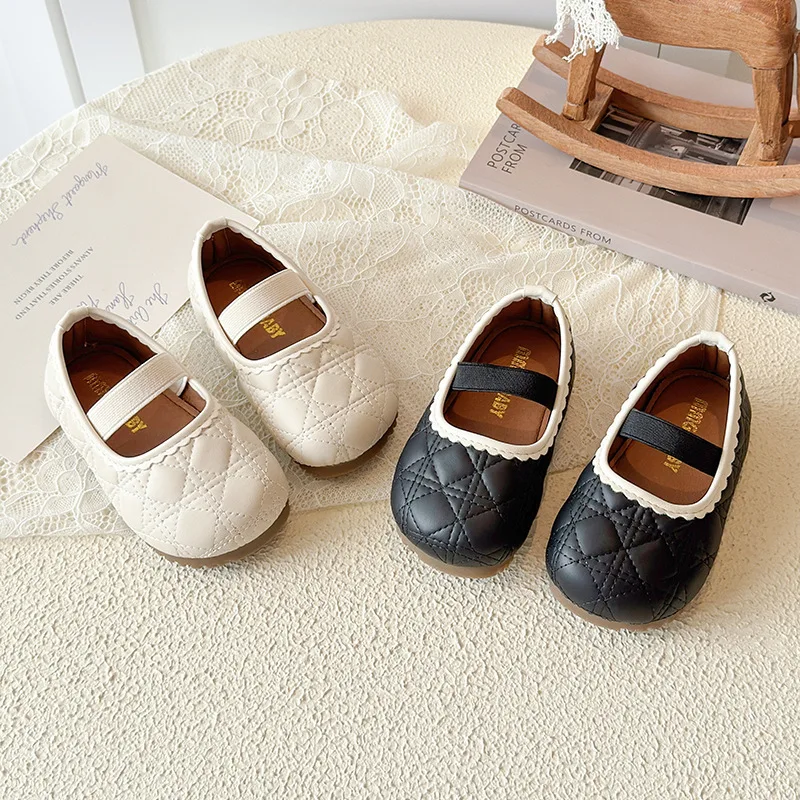 Children's Loafer Shoes Kids Baby Design PU Leather Shoes Mary Jane Girls Princess Shoes Size 21-30