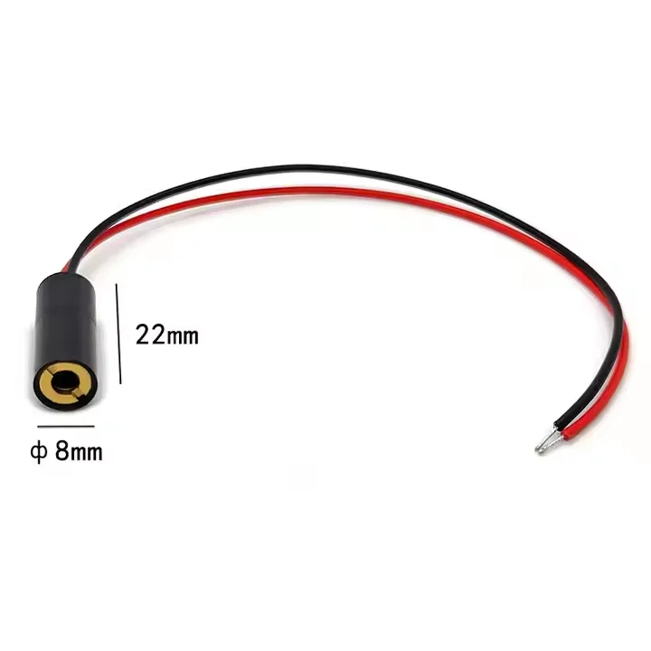 635nm 10mW Red Dot โมดูลเลเซอร์ 3-5VDC ปรับตําแหน่งจุดแก้วเลนส์ 8X22 มม.เลเซอร์ไดโอดโมดูล