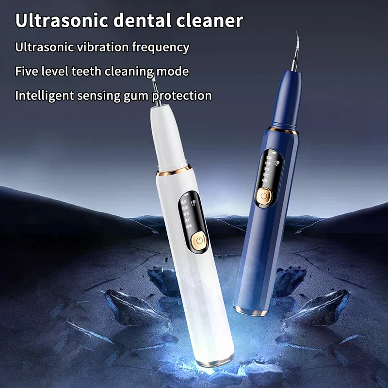 Portable Ultrasonic Dental Scaler 5 Modes High Frequency Oral Irrigator Dental Plaque Tartar Remover Teeth Cleaning Tool