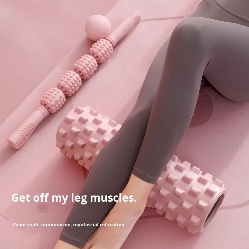 استرخاء العضلات العميقة وتدليك عمود اليوجا ذو النقطة العائمة للمعدات الأساسية - أسطوانة إسفنجية لممارسة اليوجا
