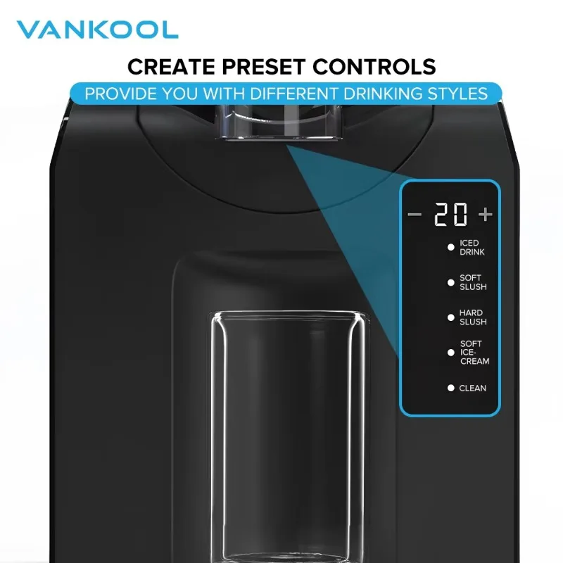 Slushy Machine Freezer 1.8L Countertop Portable Small Frozen Drinks Soft Drinks