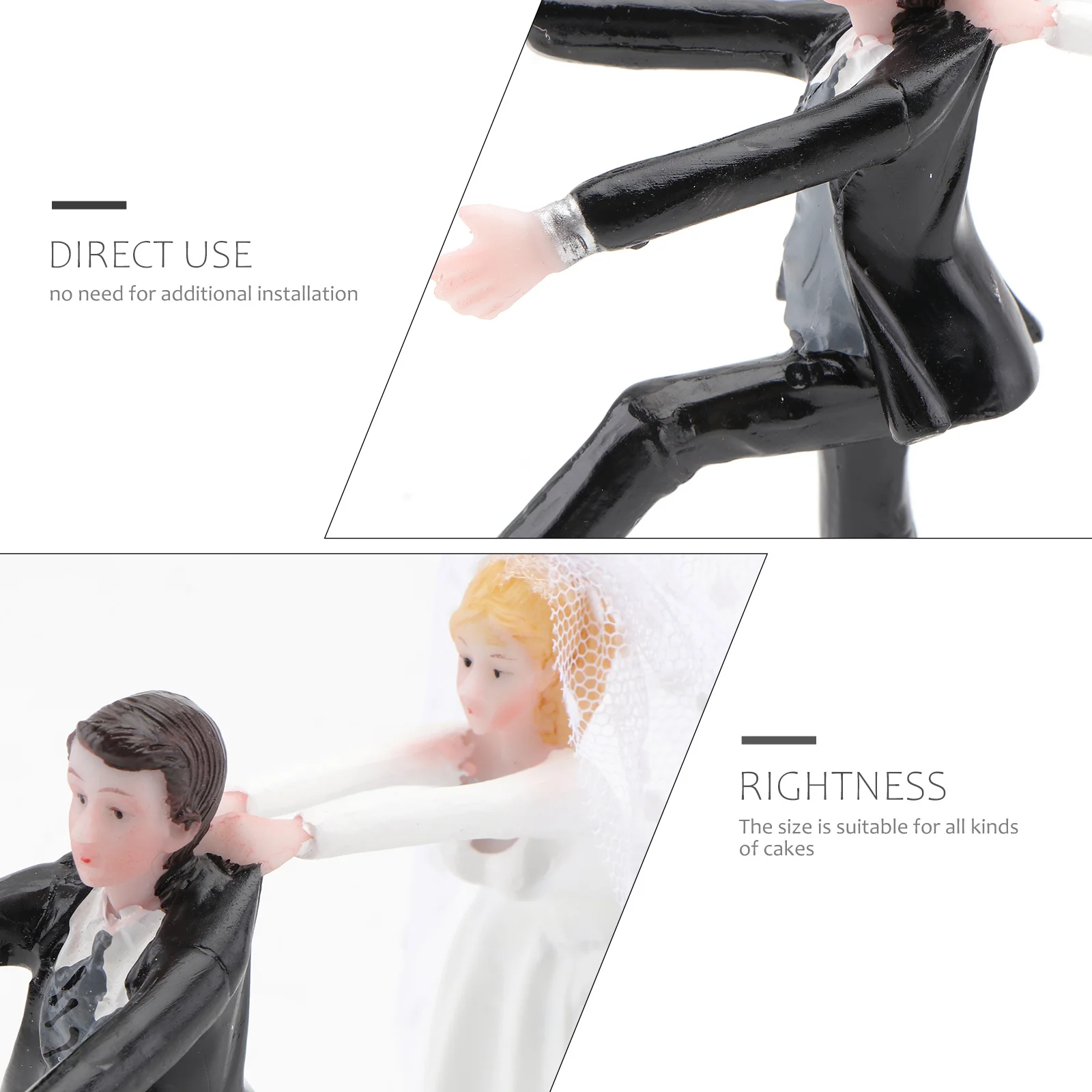 

1Pcs Resin Statue Cake Ornament Lovely Design Ideal for Anniversary Celebration Wedding Ceremony Desktop Display Gift