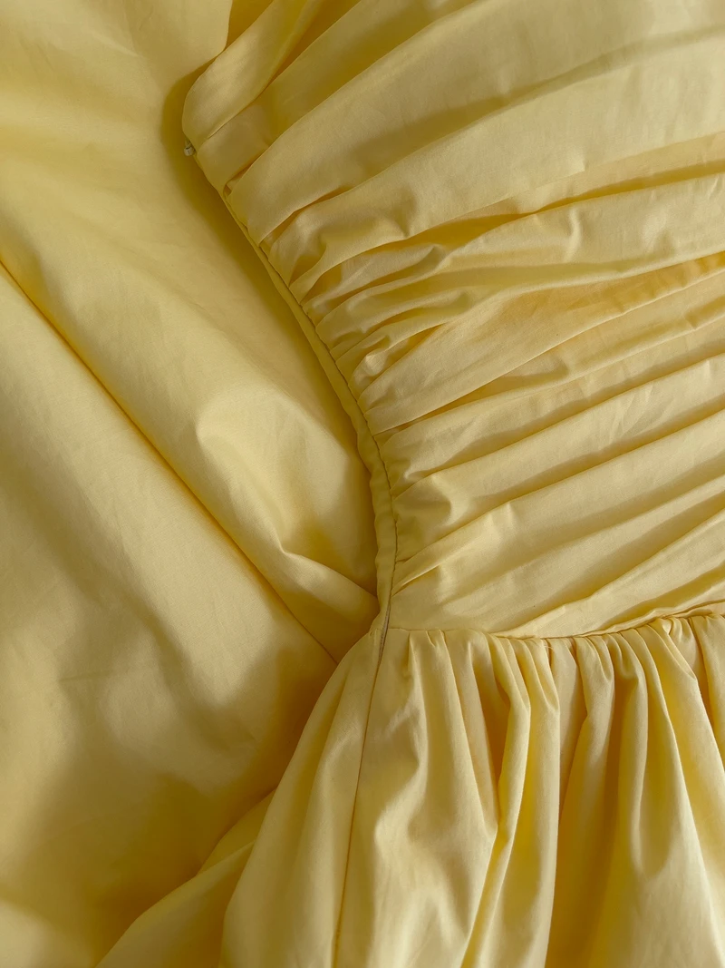 Ele Princ Sle off-shoulder baljurk Dr Summer Vaion Casual katoenen hoge taille A-lijn rok lang Dr