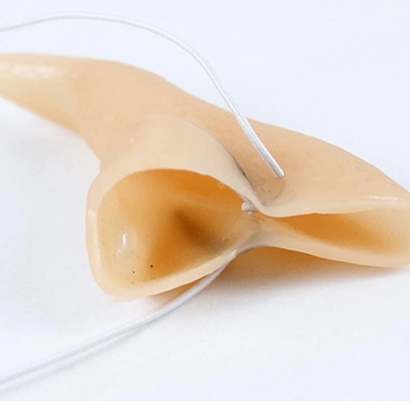 Y5GC Black Red Long Fingers Nails Witch Nails Scary Witch Nose for Halloween