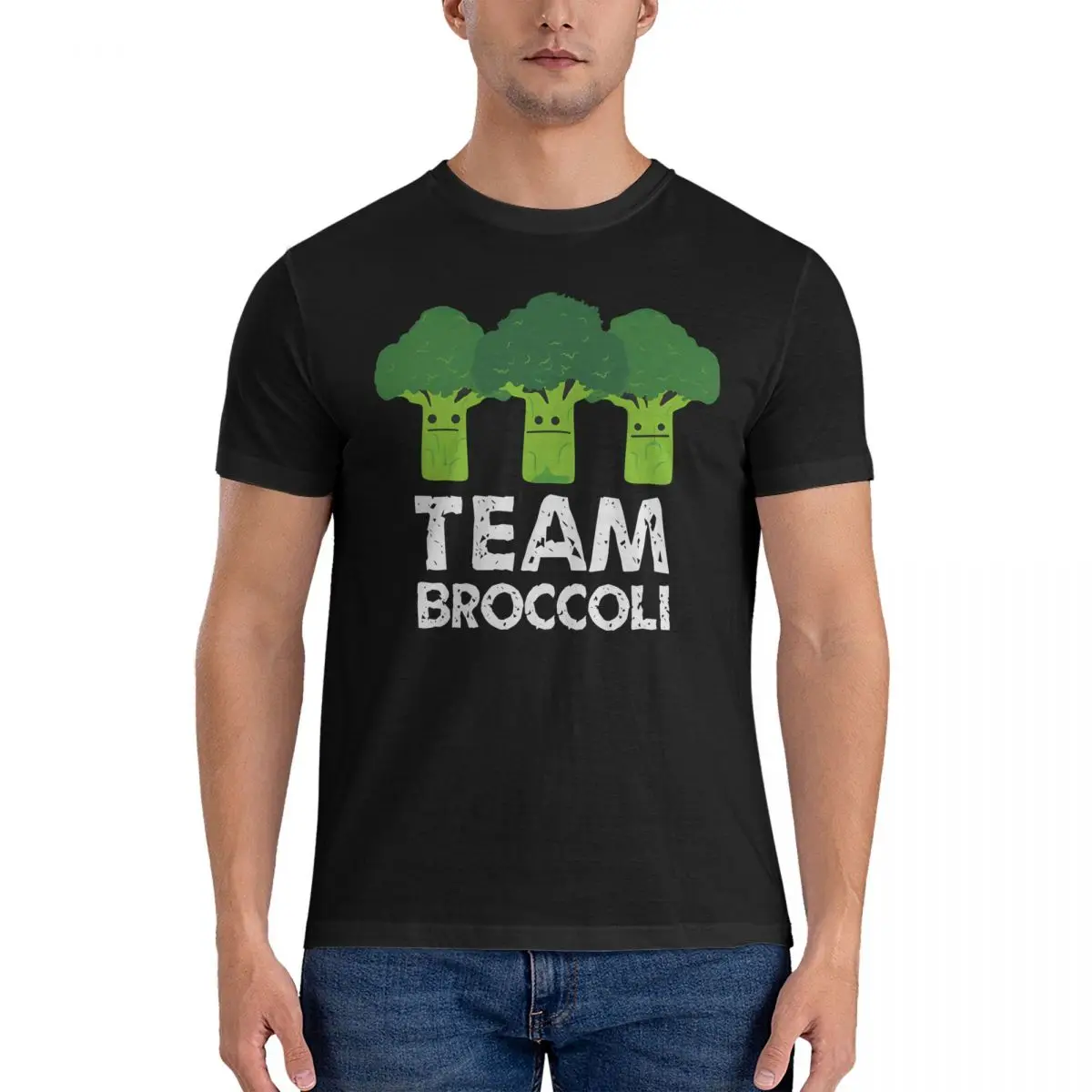 For Lovers Men T Shirts Broccozilla Leisure Tees Short Sleeve Round Neck T-Shirt Pure Cotton Classic Tops