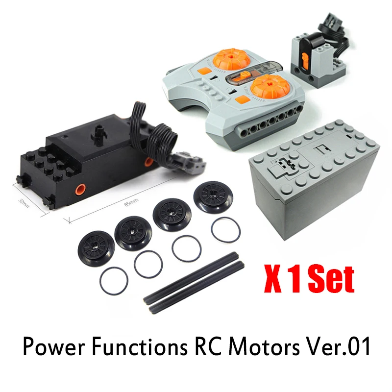 Power Functions Train Motor 88002 Building Blocks Train Track Battery Box Infrared Speed Remote Control Receiver for 10219 10254